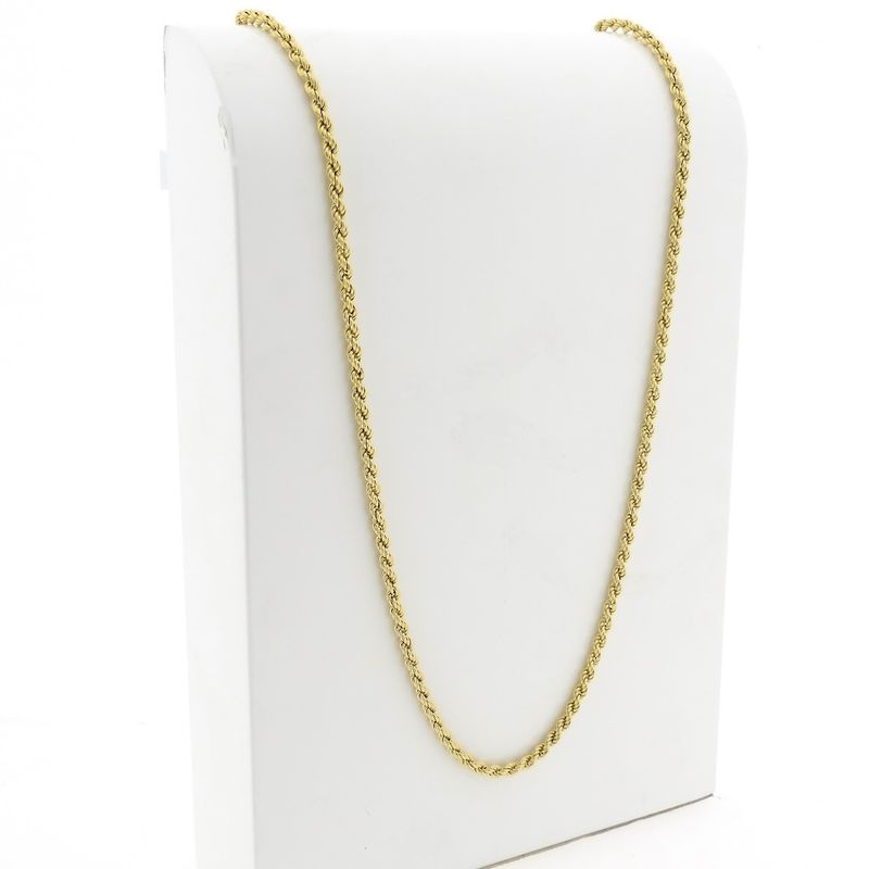 Image 3 of Long gold twisted link chain
