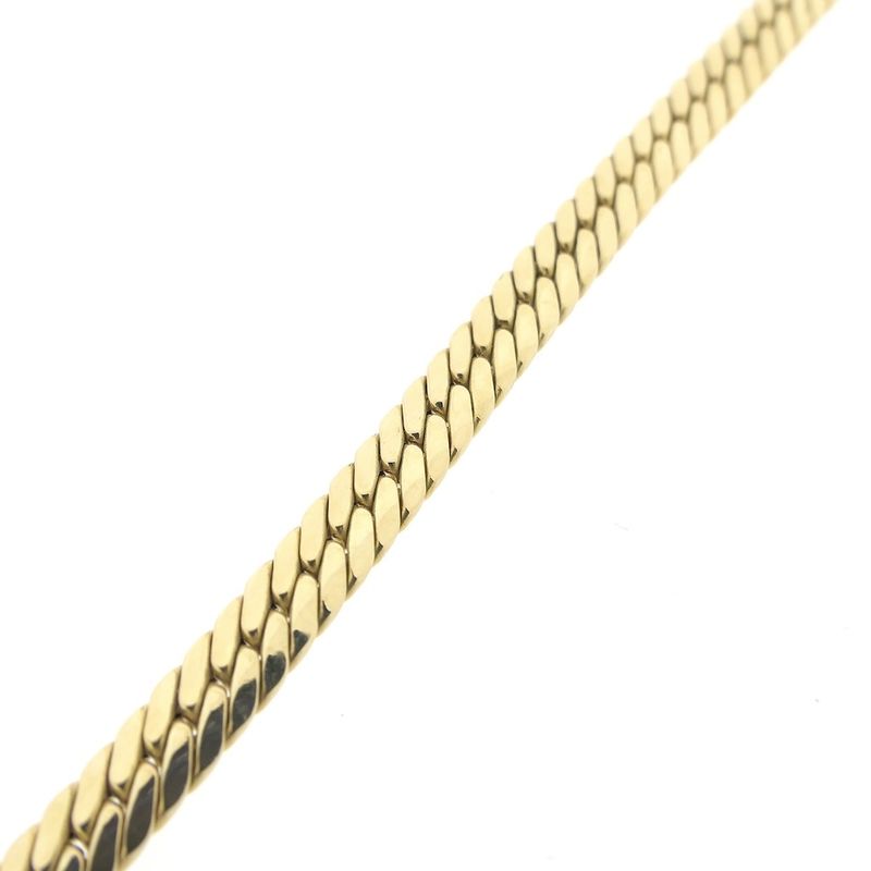 Image 8 of Gold flat gourmet link necklace