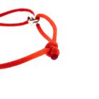 Image 5 of Forever Knots® Handmade Red Satin Bracelet with Silver Chain
