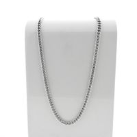 Silver gourmet link chain.