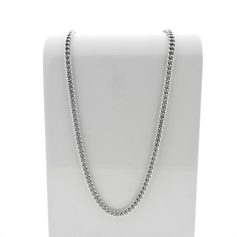 Image 1 of Silver gourmet link chain.