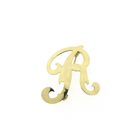 Image 2 of Gold letter brooch; letter R