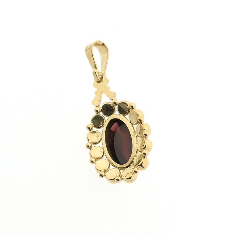 Image 6 of Vintage gold pendant with garnet