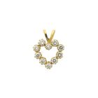 Image 1 of Gold heart pendant with zirconia