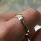 Image 11 of Two-tone gold ring with diamond | 0.03 ct.