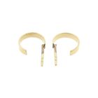 Image 7 of Gold semicircular stud earrings