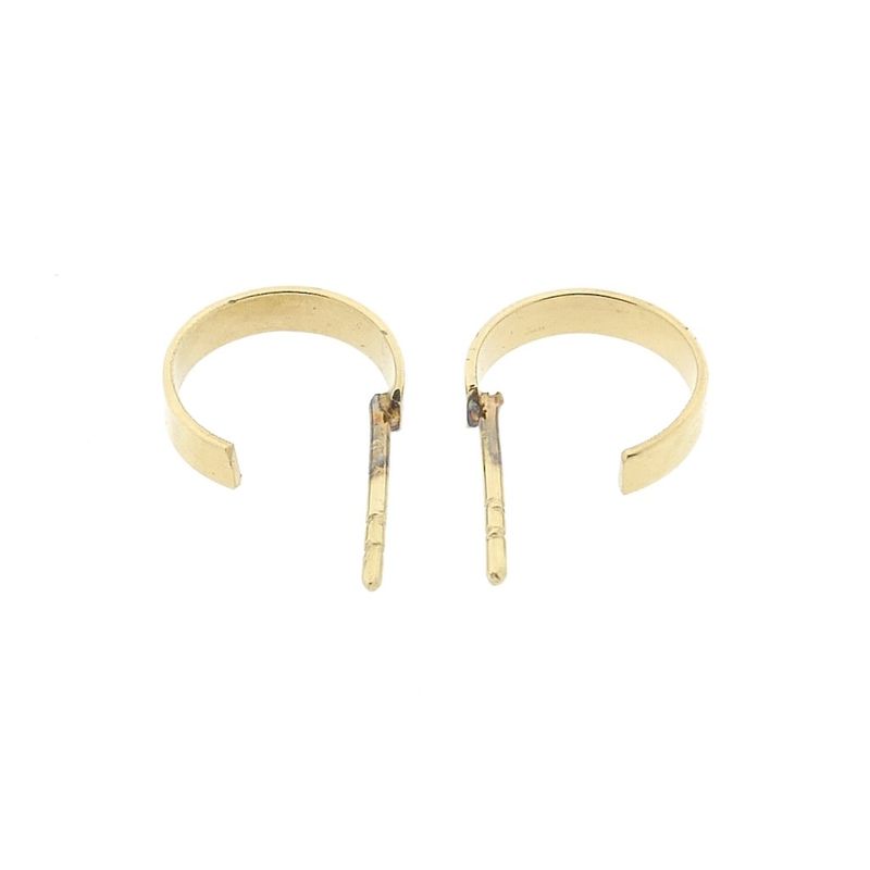 Image 7 of Gold semicircular stud earrings