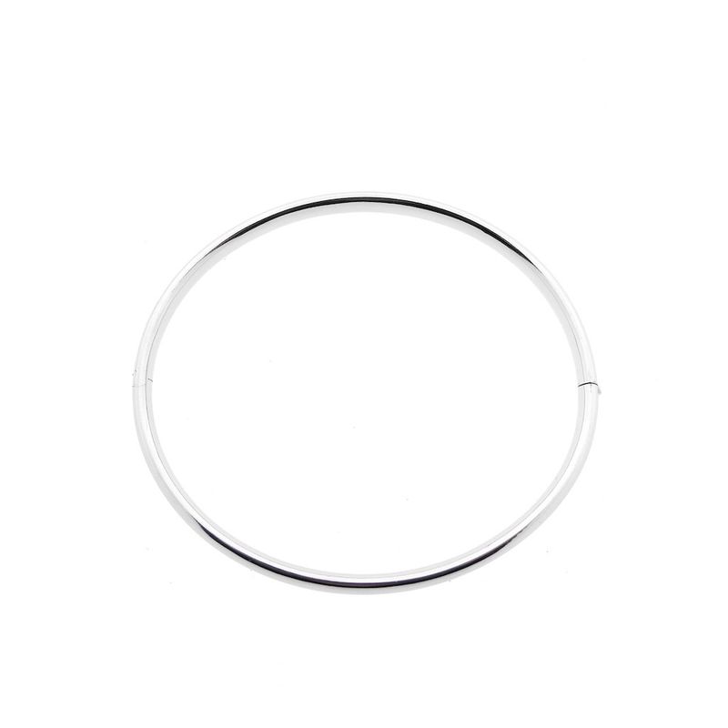 Image 3 of White gold twisted bangle | Ø 60 mm