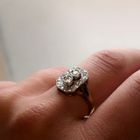 Image 7 of Gold Art Deco Ring with Diamond; 0.51 ct.