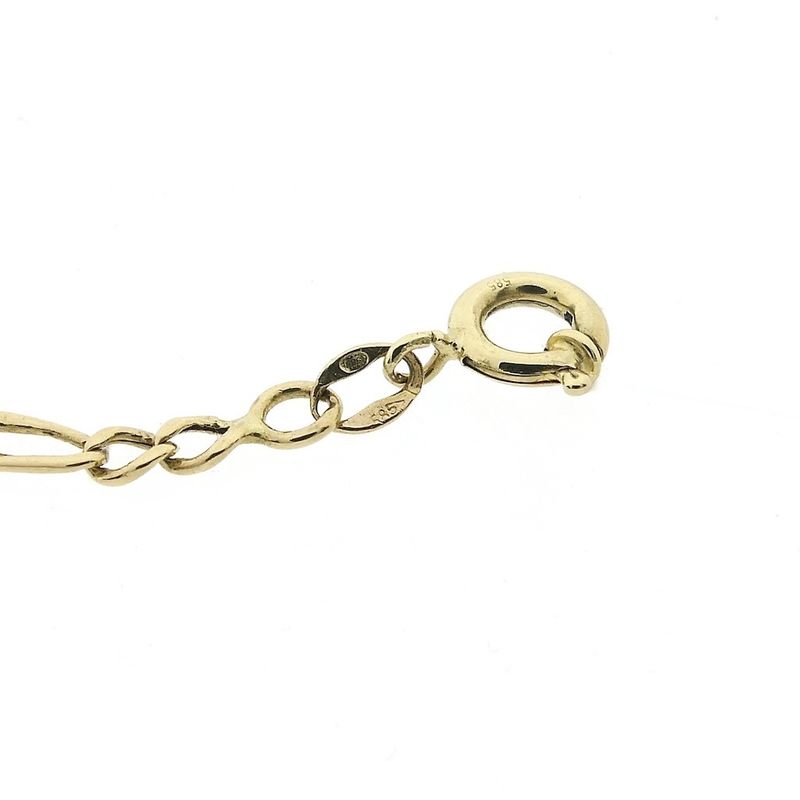 Image 5 of Gold subtle Figaro link bracelet | 21 cm
