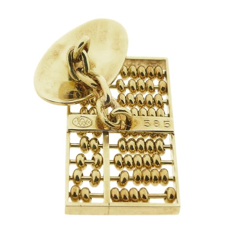 Image 4 of Gold cufflinks as an abacus.