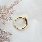 Image 8 of Gold ring with zirconia stones