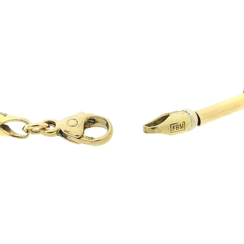 Image 6 of Two-tone gold bar link bracelet | 19 cm