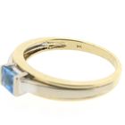 Image 7 of Gold ring with aquamarine