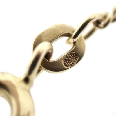 Image 2 of Gold thin gourmet link necklace | 48 cm