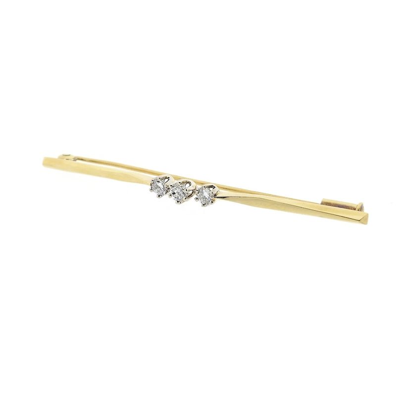 Image 3 of Gold brooch with diamond