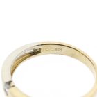 Image 4 of Two-tone gold solitaire ring with diamond; 0.03 ct.