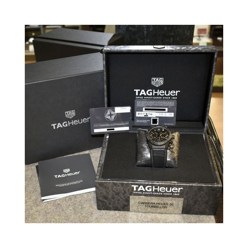 Image 24 of TAG Heuer Carrera Carbon Heuer 02T 'Phantom' Tourbillon CAR5A8P.FC6415; Automatic men's watch