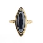 Image 3 of Gold ring with hematite stone | Vintage