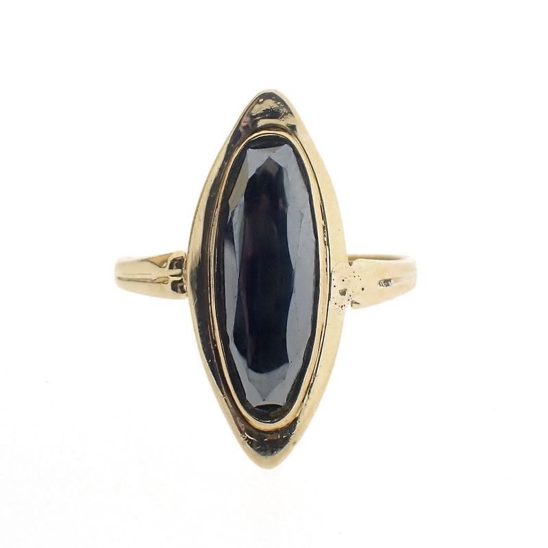 Image 3 of Gold ring with hematite stone | Vintage