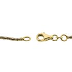 Image 6 of Gold snake link chain with diamond pendant; 0.24 ct. | 38.5 cm
