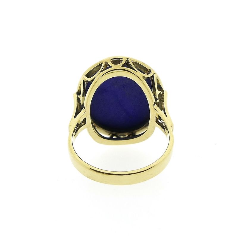 Image 5 of Gold ring with Lapis Lazuli | Vintage