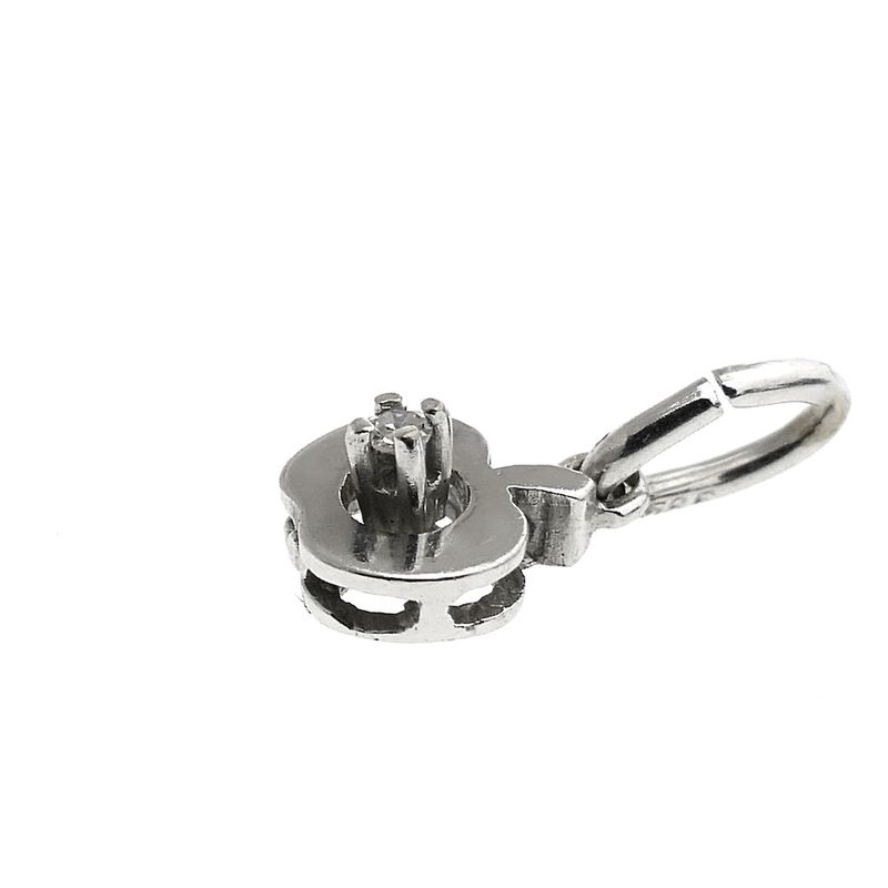 Image 3 of White gold apple pendant with diamond | 0.02 ct.