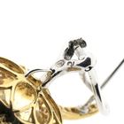 Image 9 of 18 ct. Gold stud earrings with citrine and diamond | 0.24 ct.