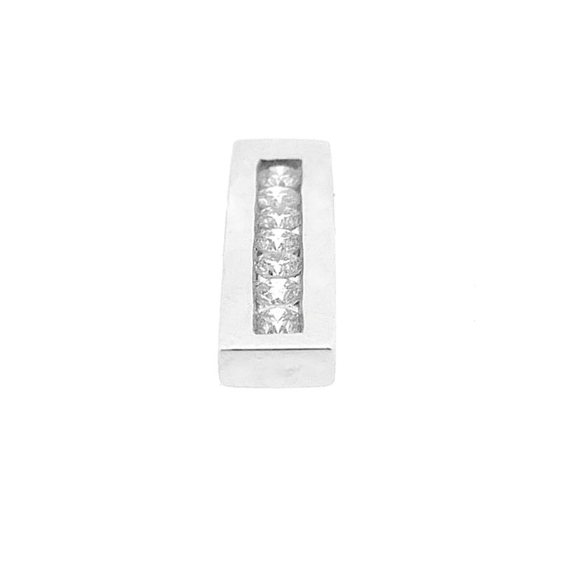 Image 9 of White gold pendant with diamonds; 0.175 ct.