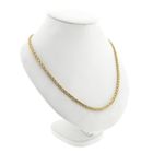 Image 9 of Bicolor Gold Falcon Eye Link Necklace