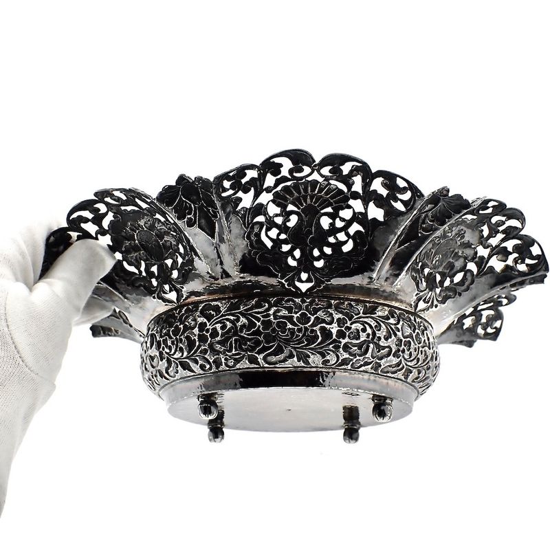 Image 5 of Vintage silver Djokja fruit bowl | Indonesian silverware
