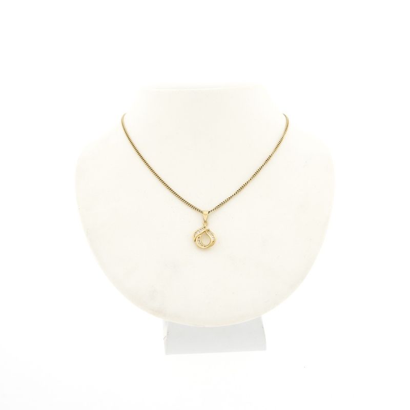 Image 6 of Gold pendant with zirconia stones