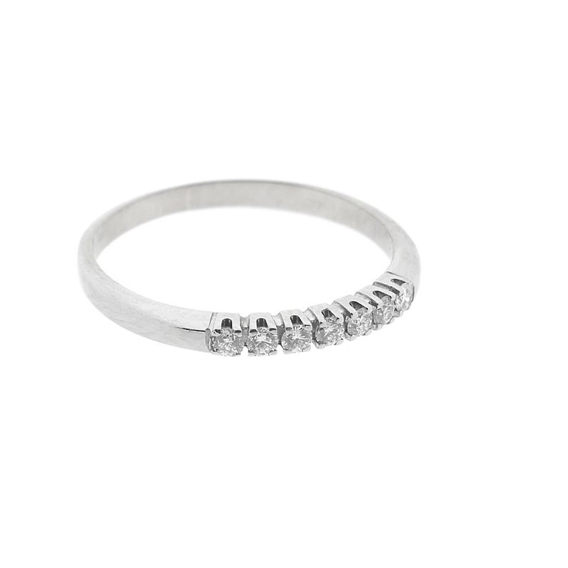 Image 7 of White gold ring/sliding ring with diamond | 0.105 ct.