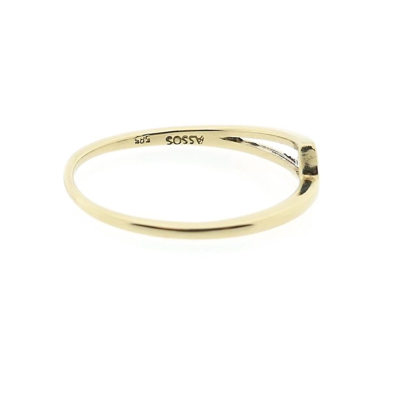 Image 4 of Gold solitaire ring with zirconia; Assos