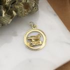 Image 6 of Gold zodiac sign pendant; Pisces