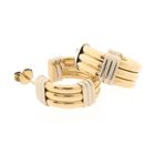 Image 3 of Two-tone gold earrings; Ø 19.7 mm