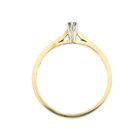 Image 3 of Gold solitaire ring with diamond; 0.05 ct.