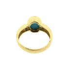 Image 3 of Vintage gold ring with meander pattern and turquoise