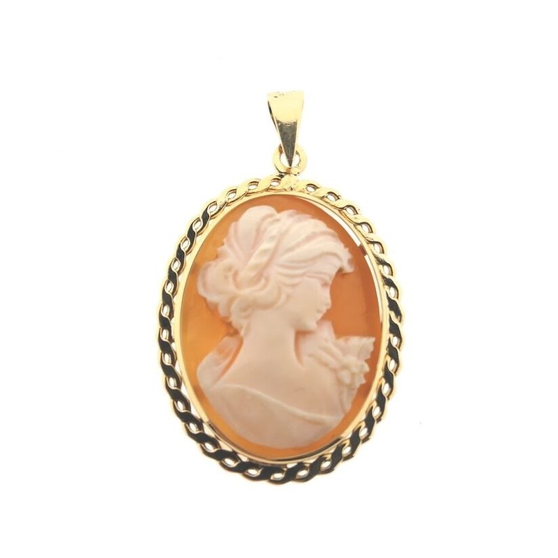 Image 1 of Gold pendant with cameo