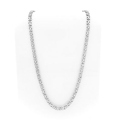 Image 1 of Silver Robust Flat King Link Chain