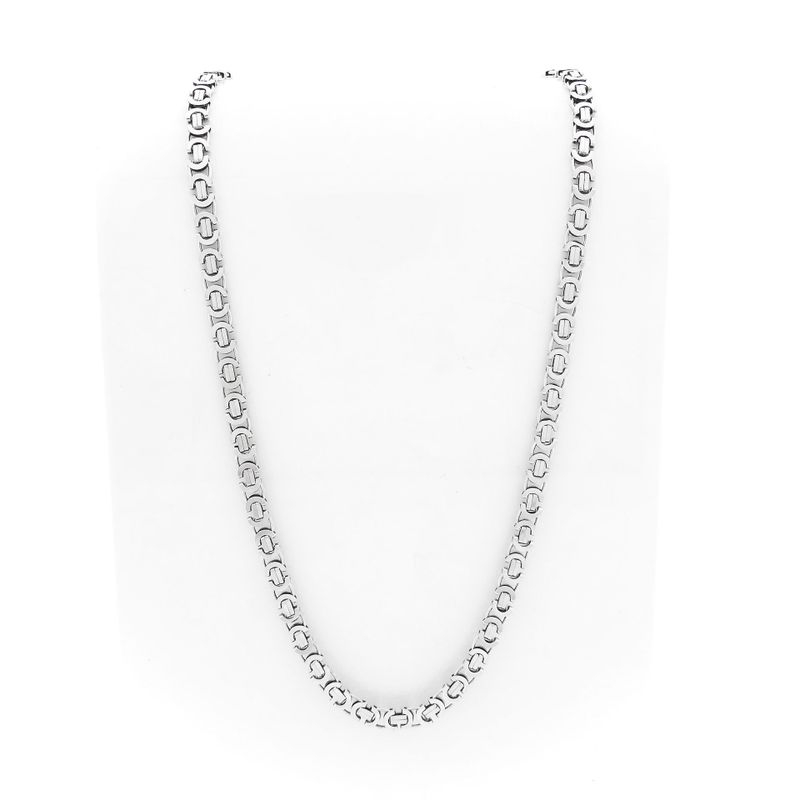 Image 1 of Silver Robust Flat King Link Chain