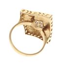 Image 7 of Matte gold ring with diamond; 0.10 ct.