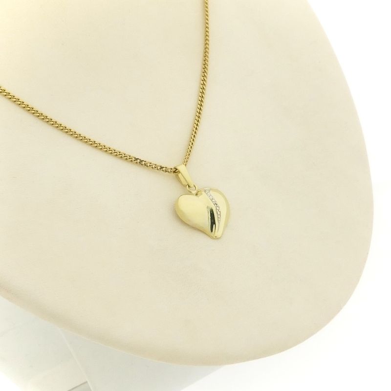 Image 11 of Gold heart pendant with diamond | 0.005 ct.