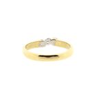 Image 4 of Two-tone gold ring with diamond; 0.07 ct.