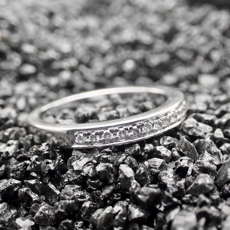 Image 2 of White gold ring with diamond | 0.15 ct.
