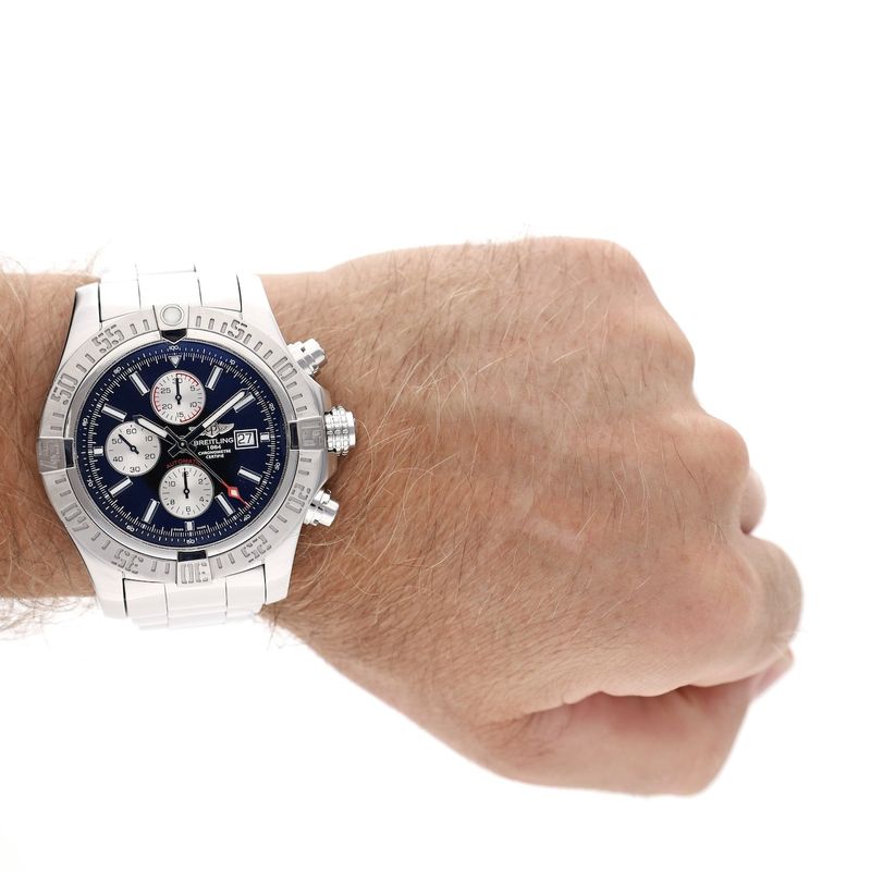 Image 18 of Breitling Super Avenger 'Black' A13371; Chronograph men's watch