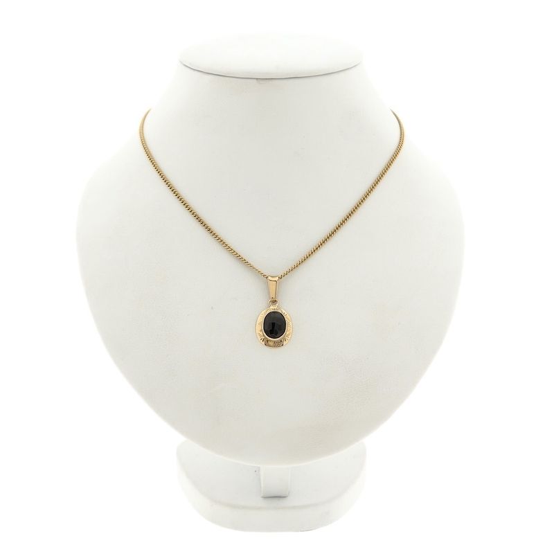 Image 3 of Vintage gold pendant with garnet