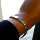 Image 9 of Solid Silver Gourmet Link Bracelet with Engraving Plate