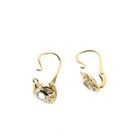 Image 2 of 18K Two-tone gold earrings with zirconia | Vintage