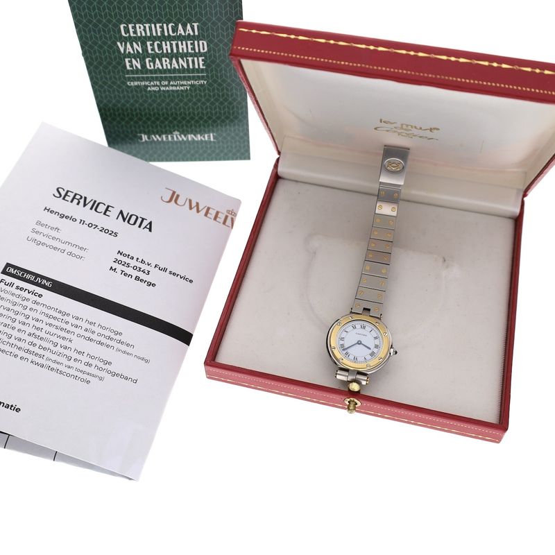 Image 4 of Cartier Santos Vendôme Ronde 8191; 18k gold/steel women's watch